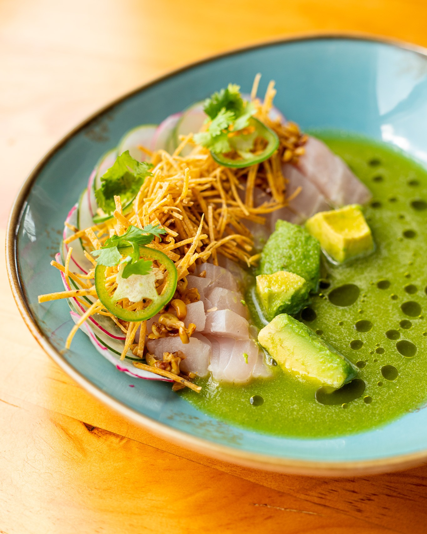 Fresh from Belizean waters. 🐟🌶️

Our Yellow Jack Aguachile is one of Akasha’s signature favorites, made with fresh jack fish delivered directly from local fishermen, paired with avocado, roasted corn, cucumber, radish, and crispy tortilla chips.

Finished with a vibrant cilantro, jalapeño, and lime sauce that brings everything to life.

Bright, fresh, and full of Caribbean flavor.
📲 Reserve your table LINK IN BIO | reservations@akashabelize.com
.
.
.
#AkashaBelize #AkashaExperience #BelizeSeafood #SanPedroEats