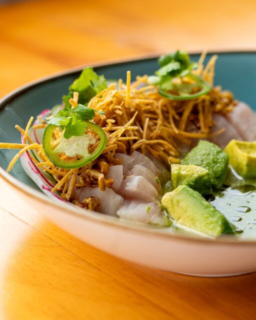 A house favorite for a reason. 🐟🌶️

Our Yellow Jack Aguachile is made with fresh jack brought directly from local fishermen, served with avocado, roasted corn, cucumber, radish, and crispy shoestring tortilla chips.

The fish is finished with cilantro, jalapeño, and lime juice, giving it that bright, fresh kick that makes this dish perfect for warm days by the sea.

🛥 Boat ride available from @arunaresortandvillas Dock
📲 Reserve your spot | Link in bio | +501 612-0144
.
.
.
#YellowJackAguachile #SeaToTableBelize #SanPedroSeafood #AkashaBelize